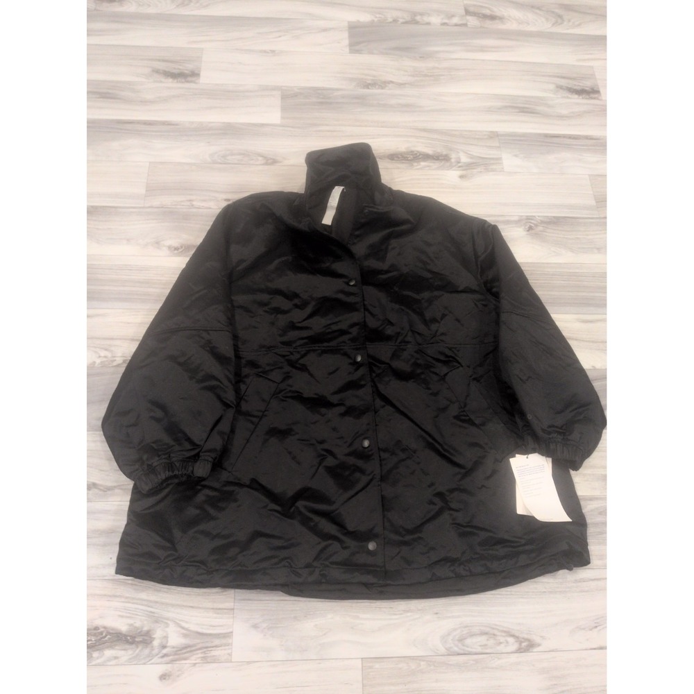 Lululemon Lightweight Oversized Fit Coaches Jacket Shiny Black Waterproof L NWT